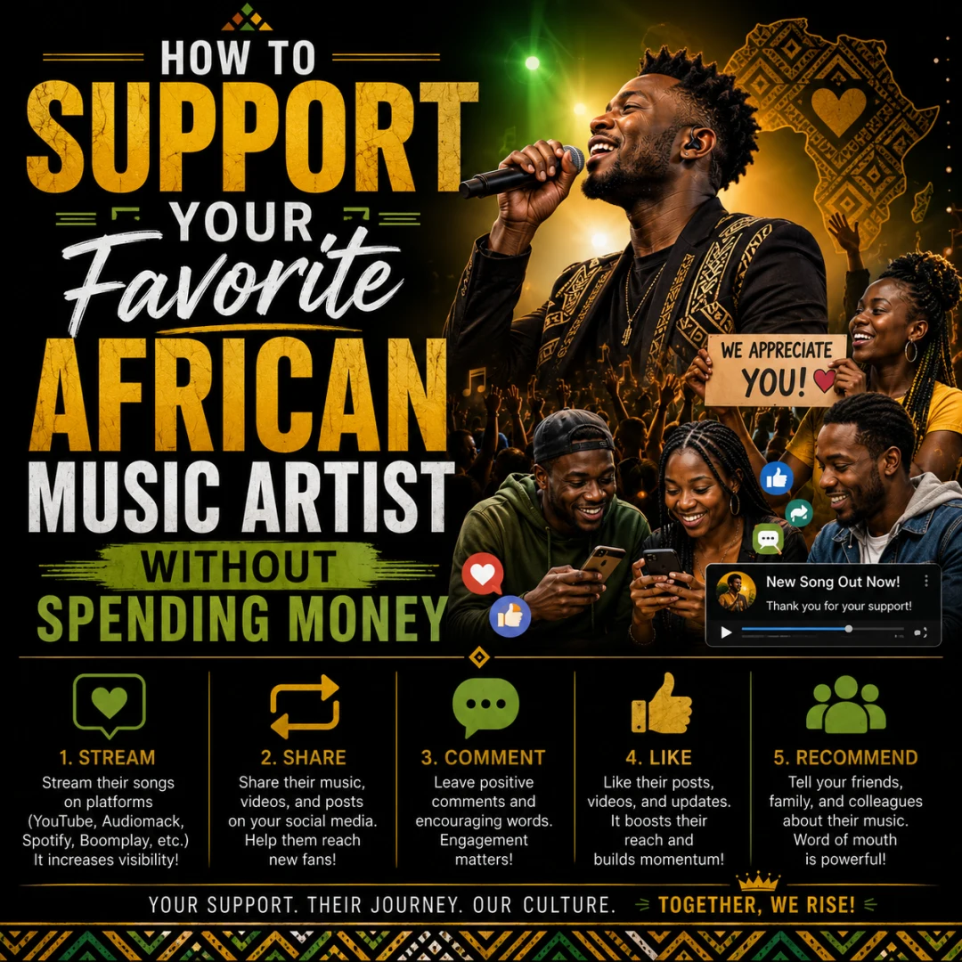 How to Support Your Favorite African Music Artist Without Spending Money